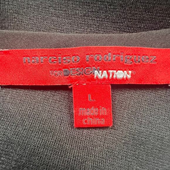 Narciso Rodriguez Design Nation Black and White Long Sleeve Dress Size Large - Picture 6 of 7